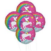 Fairytale Unicorn Party (pack of 5) Foil Balloon Kit 18"