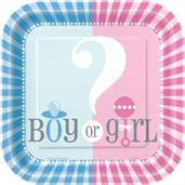 Gender Reveal 7" Cake Plates (10 Pack)
