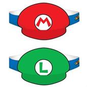 Super Mario Paper Hats - (8 Pack)