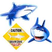 Shark Wall Decoration (3-pack)