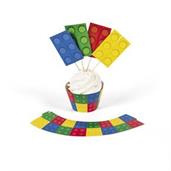 Block Party Cupcake Collars W/ Picks(100)