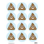 Emoji Poop Stickers (Sheet of 12)