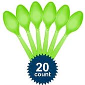 Lime Plastic Spoons