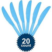 Bright Blue Plastic Knives