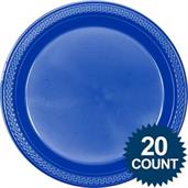 Blue Plastic Plates, 10" 
