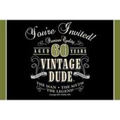 Vintage Dude 60th Invitations (8 Pack)