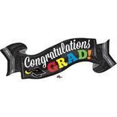Congrats Grad Banner 40" Balloon (Each)