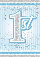 1st Birthday Blue Invitations (8)