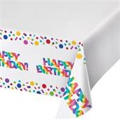Metallic Rainbow Plastic Tablecover
