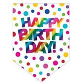 Metallic Rainbow Happy Birthday Door Sign