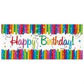 Rainbow Ribbons Birthday Wall Banner 60"x27"
