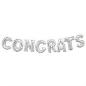 Silver 14" Balloon Letter Banner Kit - Congrats