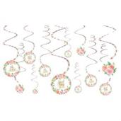 Floral Baby Swirl Decorations (12)