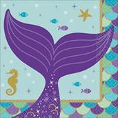 Mermaid Wishes Beverage Napkins (16)
