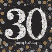Sparkling Celebration Beverage Napkins 30th (16)
