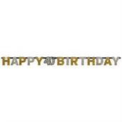 Sparkling Celebration Prismatic Letter Banner 40th