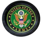 US Army with Crest 9" Lunch Plates (8)