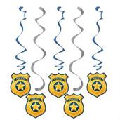 Police Party Foil Swirl Decoration (5)