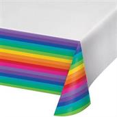 Rainbow Plastic Tablecover 54" x 102" (1)