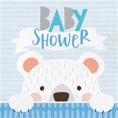 1st Birthday Bear 'Baby Shower' Lunch Napkin (16)