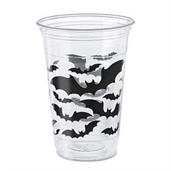 Black Bats Halloween 16oz Plastic Cup (1)