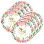 Floral Baby 7" Dessert Plates (24)