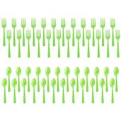 Forks & Spoons - Lime Green (24 Each)
