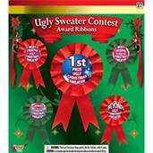 Ugly Christmas Sweater Award Ribbons - Set of 5