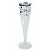 Silver Confetti Champagne Glass (6)