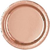 Rose Gold 7" Round Dessert Plate (8)