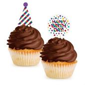 Rainbow Foil Cupcake Picks (12)