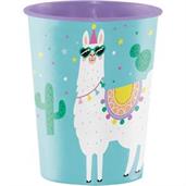 Llama Party 16oz.Plastic Favor Cup (1)