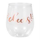 Rose All Day 14 oz "Cheers" Plastic Stemless Wine