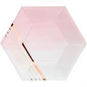 Rose All Day Stripes Paper Dessert Plate (8)
