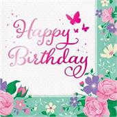 Floral Fairy Happy Birthday Lunch Napkin (16)