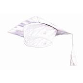 White Graduation Adult Cap - One-Size