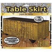 Gold Tinsel Table Skirt
