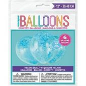 Clear Latex Balloons Pre-Filled with Powder Blue C
