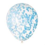 Clear Latex Balloons Pre-Filled with Blue Heart Co