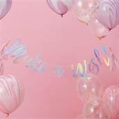 Ginger Ray Make a Wish Iridescent 5' Foiled Banner