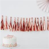 Ginger Ray Rose Gold 6.5' Tassel Garland Banner