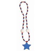 Patriotic 40" Baseball & Star Bead Necklace (1)