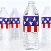 Patriotic Water Bottle Wraps (8 Count)