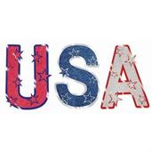 Patriotic "USA" Glitter Cutouts