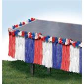 Patriotic 29" x 9' Fringe Table Skirt