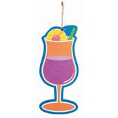 Luau Tropical Drink 5" x 11" Plaque