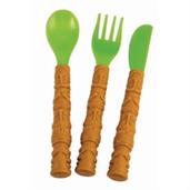 Palm Tree Plastic Tiki Fork, Knife & Spoon Tableware Set (1 Each)