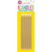 Gold Birthday Candles 5", 12ct