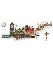 5' Santa's Sleigh and Workshop Props Wall Add-Ons