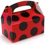 Red with Black Dots Empty Favor Boxes 